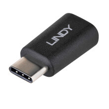 Компьютерные разъемы и переходники lindy USB-C/Micro-B Черный 41896