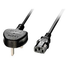 LINDY UK 3 Pin To C13 Power Cord 3M