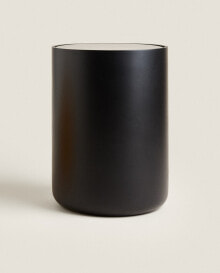 Large black resin wastepaper bin