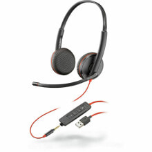 Headphones with Microphone Plantronics 209747-201 Black Red