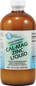 Кальций world Organic Cal-Mag Zinc Liquid Supplement  Жидкая минеральная суспензия  кальций + магний + цинк + фосфор + калий + витамин D 500 мл