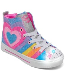 Кроссовки для девочек Skechers Twinkle Hearts - Heart Pop со световыми элементами «Сердца» купить в аутлете