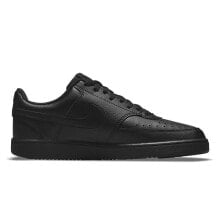 Мужские кроссовки Мужские кроссовки повседневные черные кожаные низкие демисезонные Nike Court Vision Low M DH2987-002 shoe