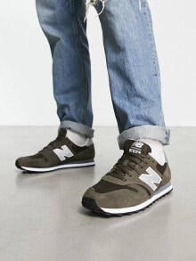 New Balance – 373 – Sneaker in Khaki und Wollweiß