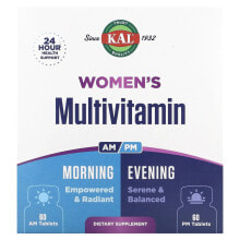 Витаминно-минеральные комплексы KAL, Women's Multivitamin, Morning & Evening, 2 Pack, 60 Tablets Each