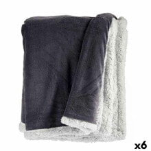 Blanket White Grey 130 x 1 x 170 cm (6 Units)