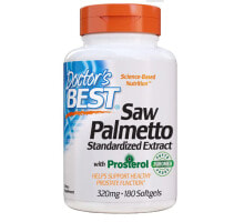 Витамины и БАДы для мужчин doctor's Best Saw Palmetto Standardized Extract Стандартизированный экстракт пальмы сереноа 320 мг 180 гелевых капсулы