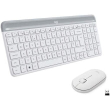 Комплекты из игровых клавиатуры и мыши LOGITECH - Беспроводная клавиатура MK470 + Mausset - АЗЕРТИЯ - Wei