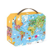 Купить детские развивающие пазлы Janod: JANOD Giant World Atlas 300 Pieces puzzle