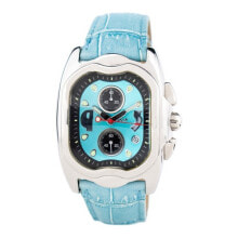 Мужские наручные часы с ремешком Мужские наручные часы с голубым кожаным ремешком  Chronotech CT7220M-04 ( 40 mm)