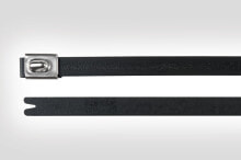 Комплектующие для телекоммуникационных шкафов и стоек hellermann Tyton MBT5SFC стяжка для кабелей Полиэстер, Нержавеющая сталь Черный 100 шт 111-00288