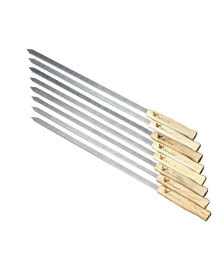 G & F Products 17-Inch Long Stainless Steel Brazilian-Style BBQ Skewers, 8 Pieces