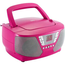 Tragbarer CD-Radio-Player BIGBEN INTERACTIVE CD60RSSTICK Pink + Aufkleber