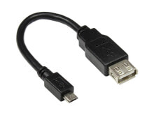 Alcasa 2511-OTG USB кабель 0,1 m 2.0 Micro-USB B USB A Черный