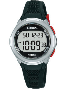 Женские часы с черным ремешком Lorus R2389NX9 Kids 32mm 10ATM