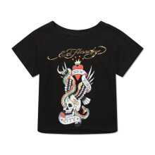 Купить черные мужские футболки Ed Hardy: Ed Hardy NYC Skull Baby Tee - EHW1104-16D