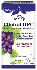 Антиоксиданты terry Naturally Clinical OPC Добавка с экстрактом виноградных косточек 60 капсул