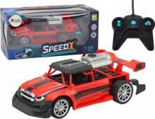 LeanToys Autko Zdanie Sterowane RC 1:20 Efekt Dymny Światła Czerwony