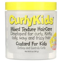 Гели и лосьоны для укладки волос curlyKids, Уход за волосами смешанной текстуры, заварной крем для детей, 180 г (6 унций)