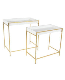 Contemporary Console Table, Set of 2
