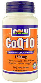 Коэнзим Q10 NOW Foods CoQ10  Коэнзим Q10 для сердечно-сосудистого здоровья 150 мг 100 капсул
