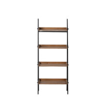 Shelves Black Beige Iron Fir wood 63 x 42 x 156 cm