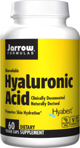 Гиалуроновая кислота Jarrow Formulas Hyaluronic Acid Комплекс с гиалуроновой кислотой для смазки суставов, увлажнения кожи 60 веганских капсул