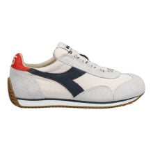 Diadora Equipe H Canvas Stone Wash Lace Up Mens Blue, White Sneakers Casual Sho купить в интернет-магазине