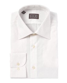 Купить белые мужские футболки Ike Behar: Ike Behar Contemporary Fit Woven Dress Shirt Men's 16.5 36/37