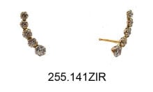 Купить серьги Brilio: Long white gold earrings with zircons 14/255.141/6ZIR Esp White gold