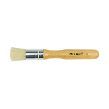 MILAN Polybag 3 Thick Short Bristle Paintbrushes For Stencilling Series 21