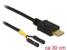 DeLOCK 85396 кабельный разъем/переходник USB Type-C 2 x pin header Черный