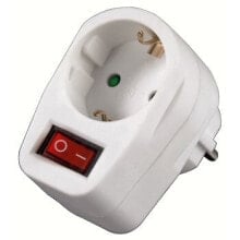 Умные розетки, выключатели и рамки hama Socket Adapter, commutable 1 розетка(и) 230 V Белый 00047640