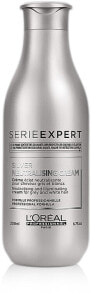 Neutralisierende und glänzende Haarspülung für graues und weißes Haar mit Babassuöl - L'Oreal Professionnel Silver Neutralising Cream Conditioner