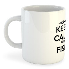 Кружки, чашки, блюдца и пары KRUSKIS Keep Calm and Fish Mug 325ml