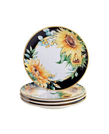 Certified International sunflower Fields 4-Pc. Dinner Plates