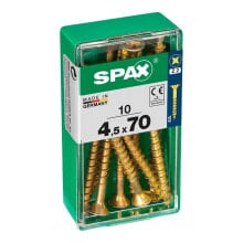 SPAX Yellox 4.5x70 mm Flat Head Wood Screw 10 Units