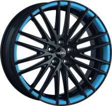 Колесный диск литой Oxigin 19 Oxspoke black foil smurf blue 8.5x18 ET45 - LK5/108 ML72.6