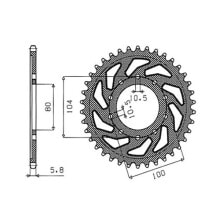 SUNSTAR SPROCKETS 520 Pitch 1-3356-39 Steel Rear Sprocket