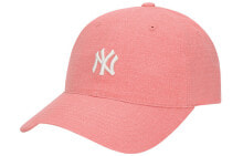 MLB 小标菱格 棒球帽 男女同款 粉色白标 / Шапка MLB 32CPCE011-50P