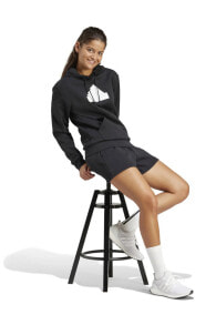 Siyah Kadın Kapüşon Yaka Sweatshirt Ip1541 W