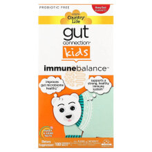 Кантри Лайф, Gut Connection Kids, средство для укрепления иммунитета, кисло-сладкий вкус, 100 жевательных таблеток