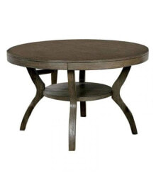 Simplie Fun rustic Grey 5 Piece Dining Set with Round Table & Side Chairs