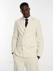 Купить мужские костюмы ONLY & SONS: Only & Sons double breasted suit jacket in beige