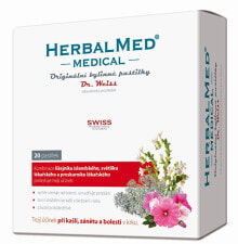 Витамины и БАДы для дыхательной системы Simply You Herbalmed Dr.Weiss Пастилки от кашля воспаления и боли в горле  20 пластинок