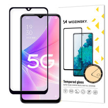 Szkło hartowane 9H na cały ekran Oppo A77 4G / A57 4G / A57s / A57e z ramką Case Friendly czarny