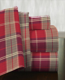 Pointehaven piedmont Plaid Superior Weight Cotton Flannel Sheet Set, Full