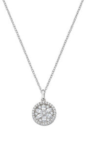 Ювелирные колье sparkling Silver Flower of Life Cubic Zirconia Necklace CLFLBBZ1 (Chain, Pendant)