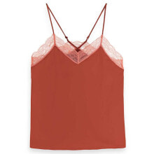 SCOTCH & SODA Satin With Lace Detial Sleeveless T-Shirt