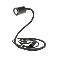 CREATIVE CABLES GU1d-one articulated lamp without base with mini led spotlight and 2-pole plug